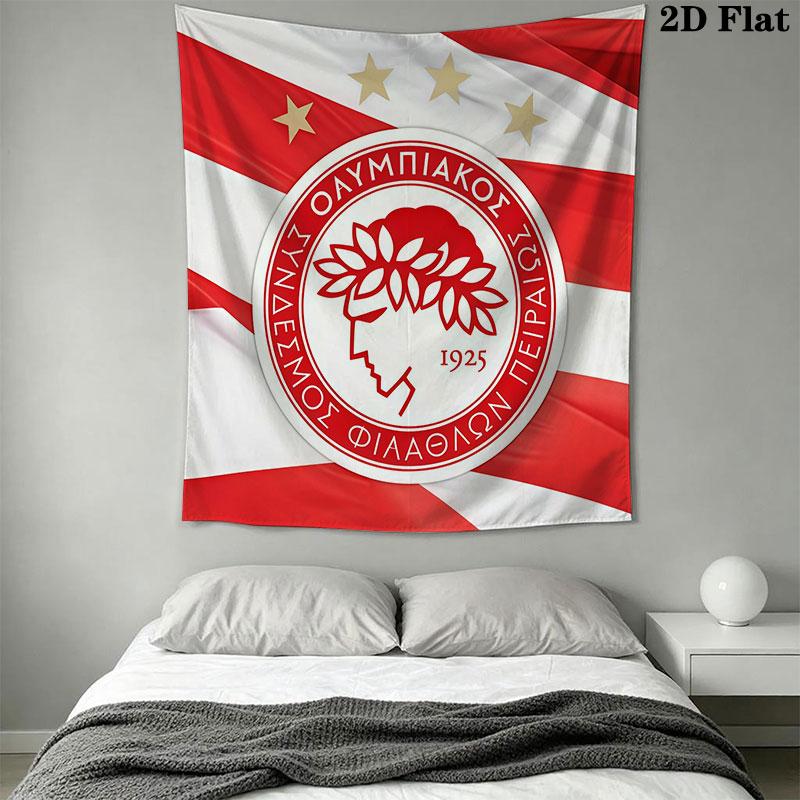 Olympiacos Wall Hanging Printed Fabric Blanket Decorative Tapestries for Bedroom Living Room Home Decor