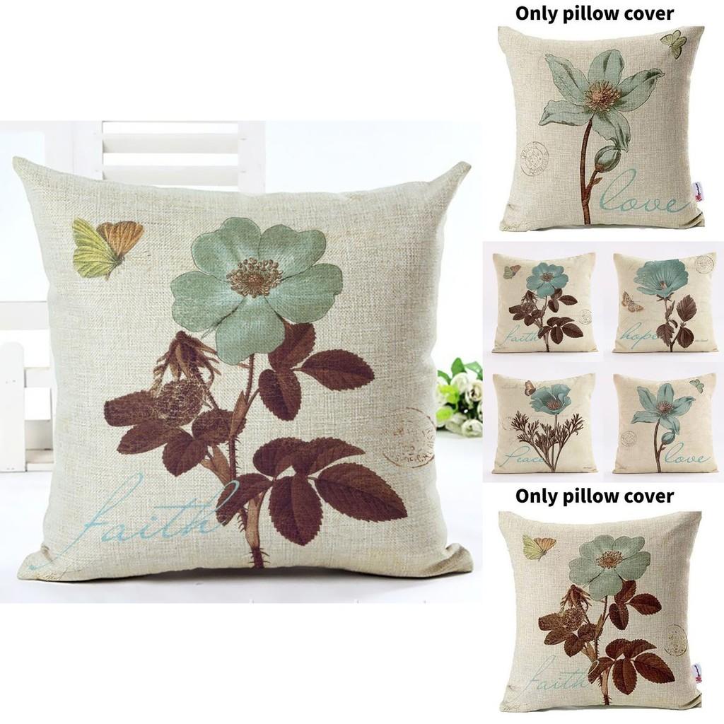 Floral Butterfly Pillowcase For Living Room Decor With Polyester Material For Home Use