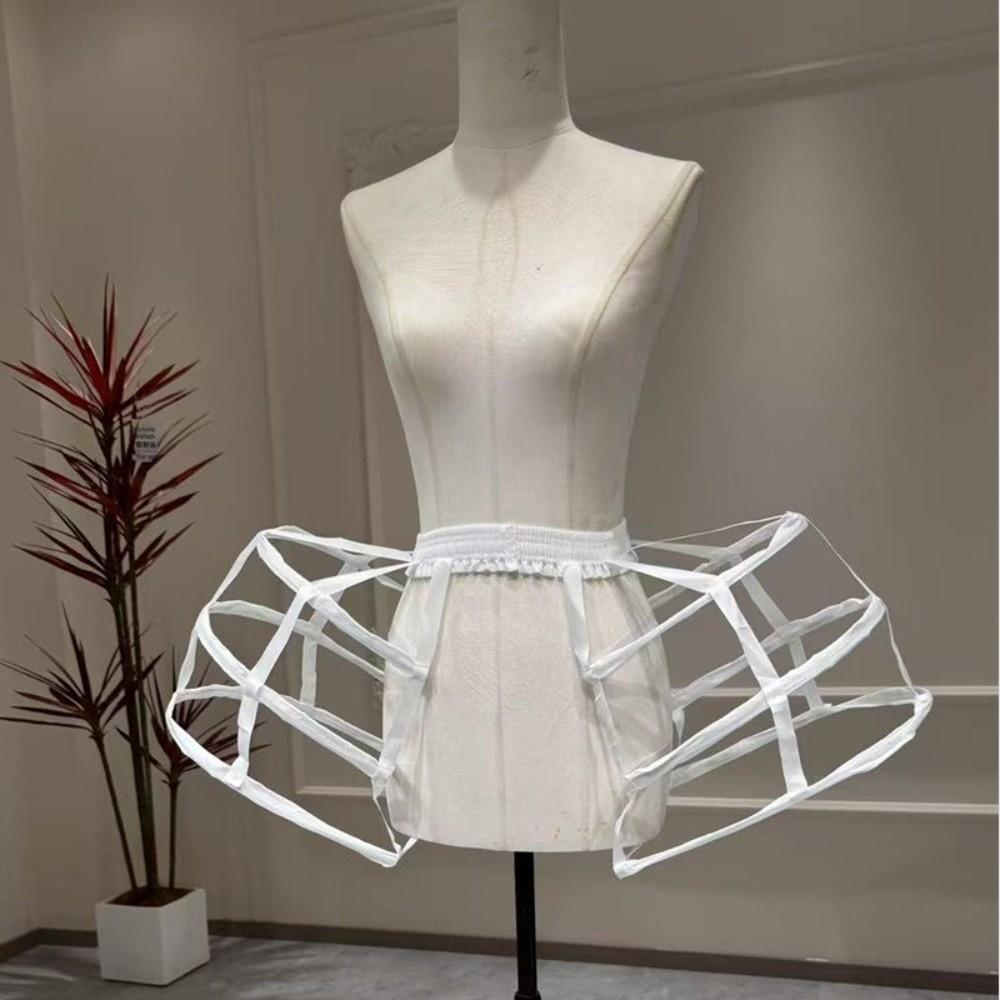 Bílá spodnička s elastickým pasem, prodyšná viktoriánská spodnička pro dívky