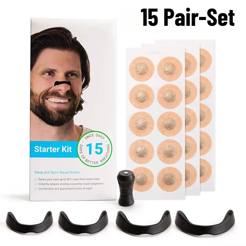 

Magnetic Nasal Breathing Dilators Starter Kit for Nose Improve Sleep Quality Snoring Anti Snoring Sleep Mouth Tape Round 15 Pair