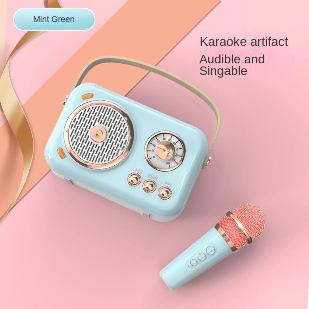 Card Subwoofer Bluetooth Speaker Mini Karaoke Machine Karaoke Bluetooth Speaker Children's Gift