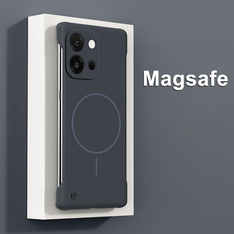 Solid Color Frameless Magnetic Phone Cover For OnePlus 13T 13R 13 12R Ace 5 3 Slim Shockproof Hard PC Wireless Charge Case