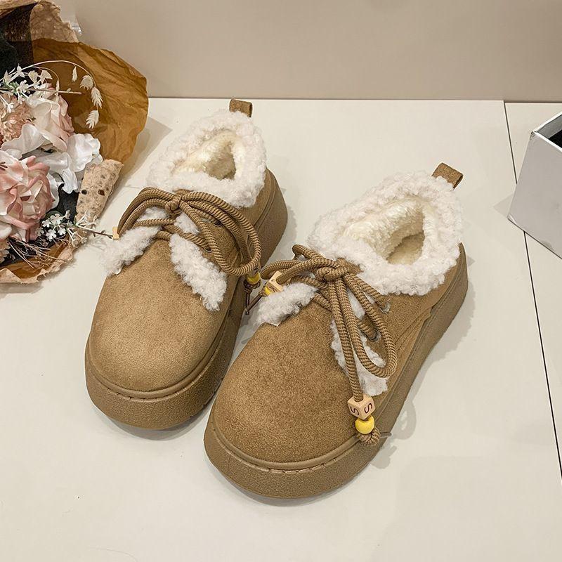 2025 Autumn and Winter New Fashion Versatile Comfortable Casual Warm Women Cotton Shoes Internet Celebrity Explosion Velvet Cotton Shoes Children