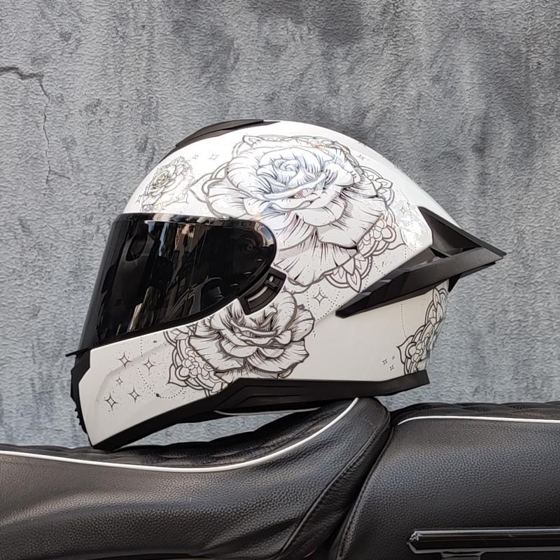 

Мотоциклетный шлем-интеграл Мотоциклетный шлем для езды Большой спойлер Унисекс шлем Casque Одобрено DOT Оригинальный шлем LVS Ярко-черный XXL