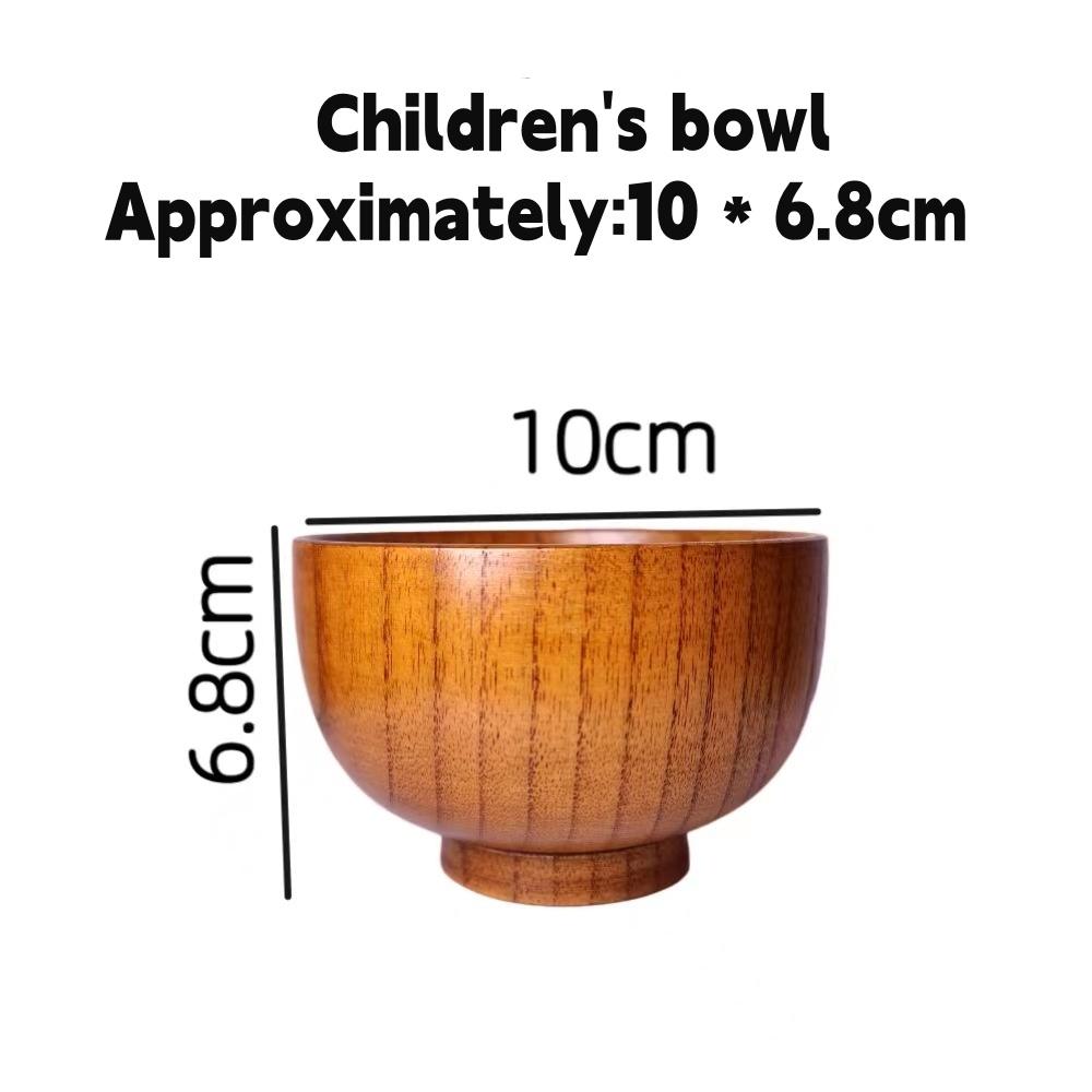 Japanese Style Natural Wooden Bowl Tableware for Fruit Salad Noodle Rice Soup Bowls Kitchen Utensil Dishes Handmade Crafts