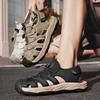 Men's Plus Size Cross-Strap Breathable Closed-Toe Sandals for Summer 2025 - Casual Outdoor Beach Shoes