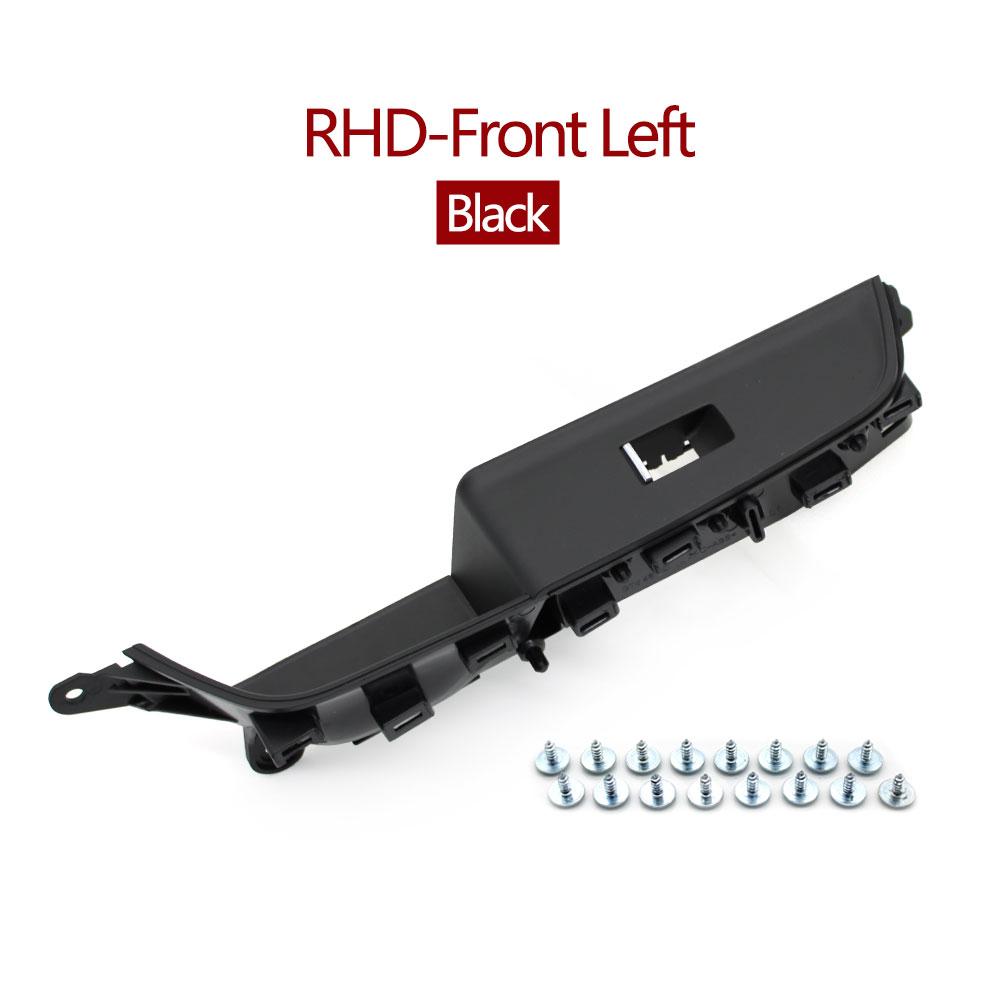 RHD Car Front Driver Door Handle Armrest Cover Left Right Door Pull Handle Panel Cover Trim For BMW 6 Series GT G32 2017- Front Left-Black