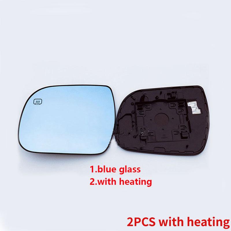 

Для Toyota Sienna 2011-автомобильное боковое зеркало заднего вида, синяя стеклянная линза со светодиодным индикатором, обогрев, предупреждение о слепых зонах 1 2PCS with heating