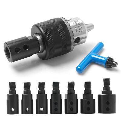 Electric Grinder Drill Chuck Adapter: 5-14mm Rod Bushing, 1.5-10mm Spindle Head