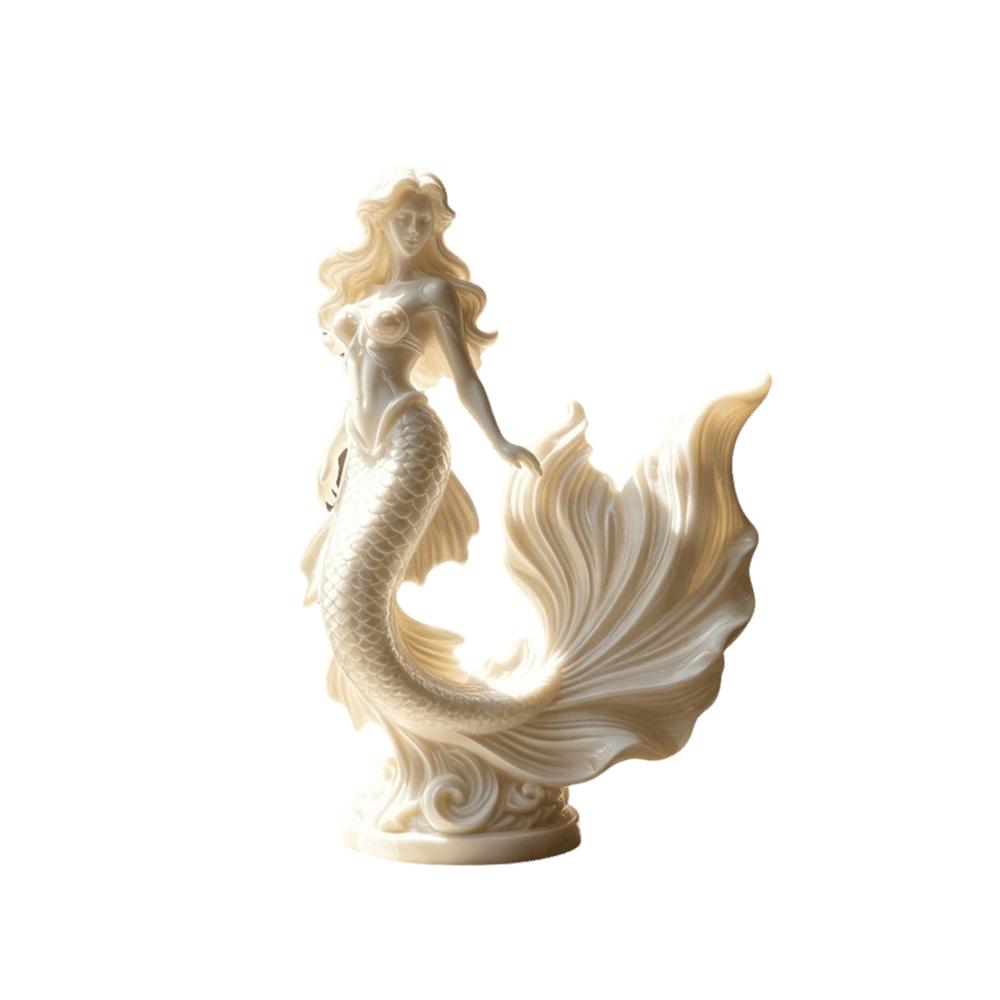 3D Printed Desktop Ornaments Sculpture Home Decoration Exquisite Mermaid Ornaments  Office белый