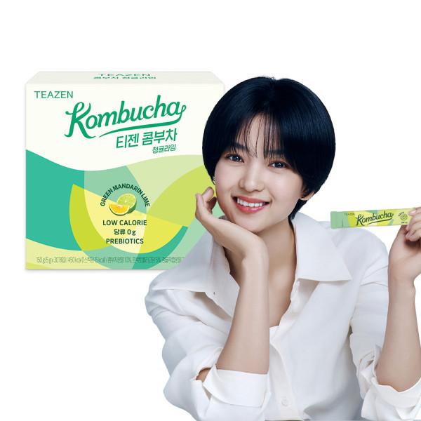 

Teazen Kombucha Зеленый мандарин и лайм 30 палочек, Корейский комбуча