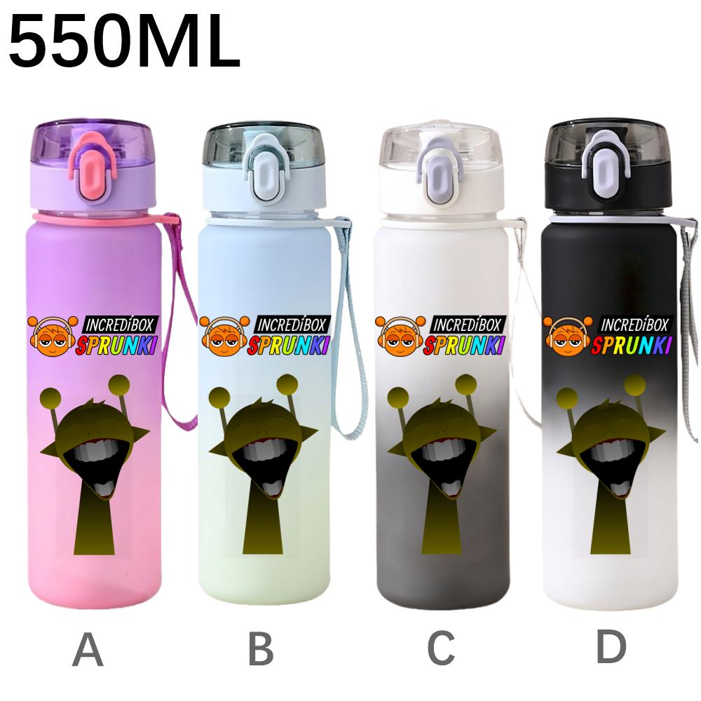 550ml Hra Sprunki Gradientní Sportovní Láhev na Vodu Kreslená Nepropustná Přenosné Lahve na Pití Venku Sport Fitness Pohárek na Vodu