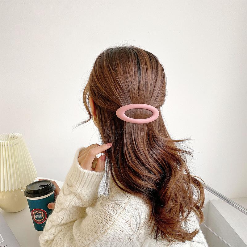 Fashion Matte Snap Hair Clip for Women Hairpin Hairclips Hair Barrette Korean Simple Ponytail Holder Hairgrips Hair Accessories