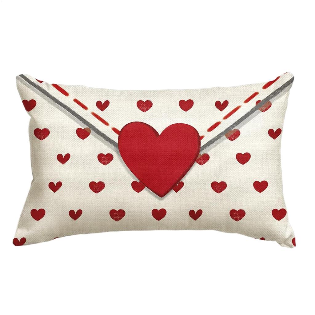 Pillow Cover for Valentine's Day Love Envelope Cushion Cover Valentine's Day Wedding Anniversary Sofa Decoration Pillow Cover