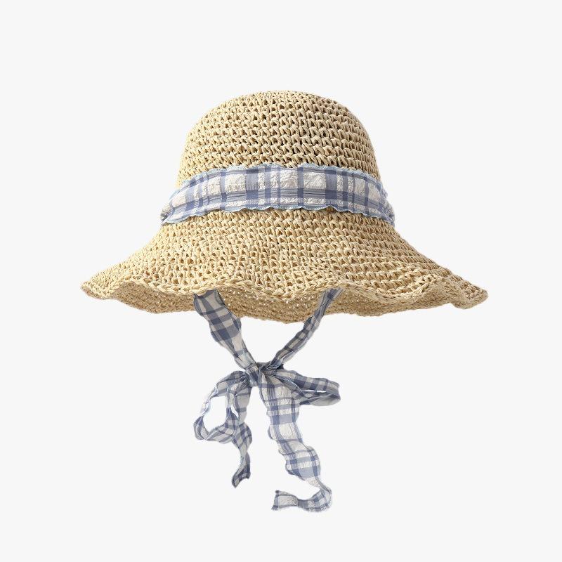 Summer Seaside Beach Sweet Small Fresh Straw Hat Female Versatile Outdoor Sun Protection UV Visor Bucket Hat