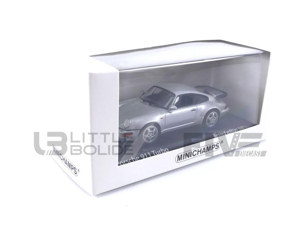 European Exclusive Scale Porsche 911 Turbo 1990 964 Model 1/43 (Silver)