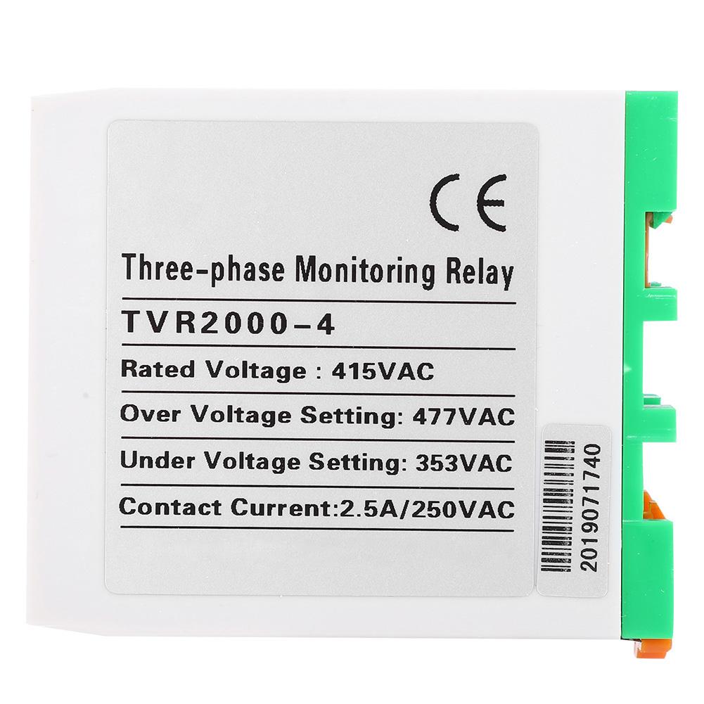 Over & Under Voltage Failure Phase Sequence Protector 3 Phase Power Supply Monitor Relay 415VAC