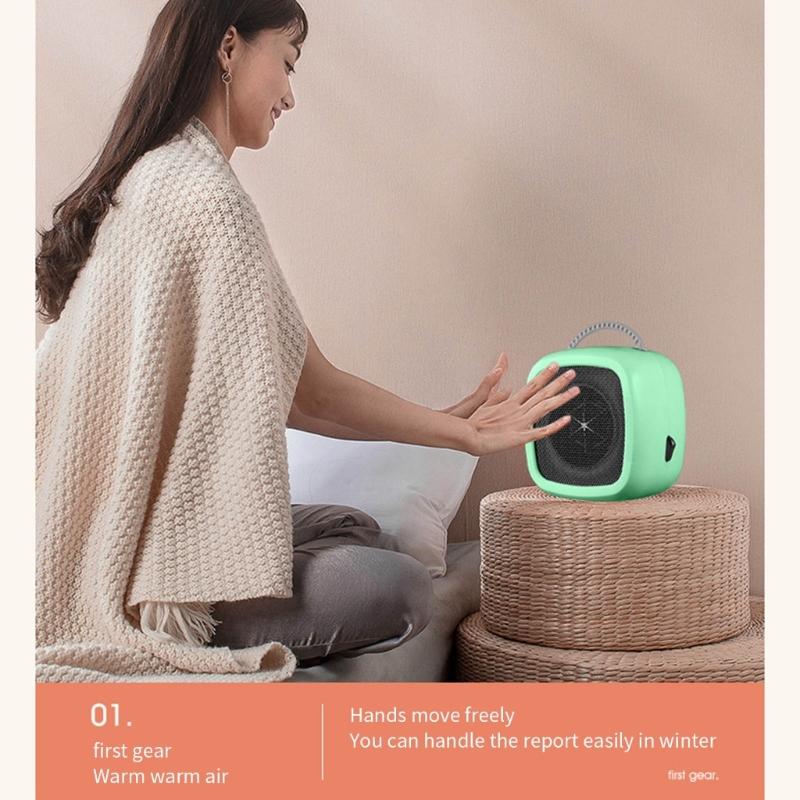 Macchina portatile elettrica riscaldante Controllo automatico della temperatura Mini ventilatore da scrivania Riscaldamento per camera da letto Riscaldamento rapido Macchina regolabile