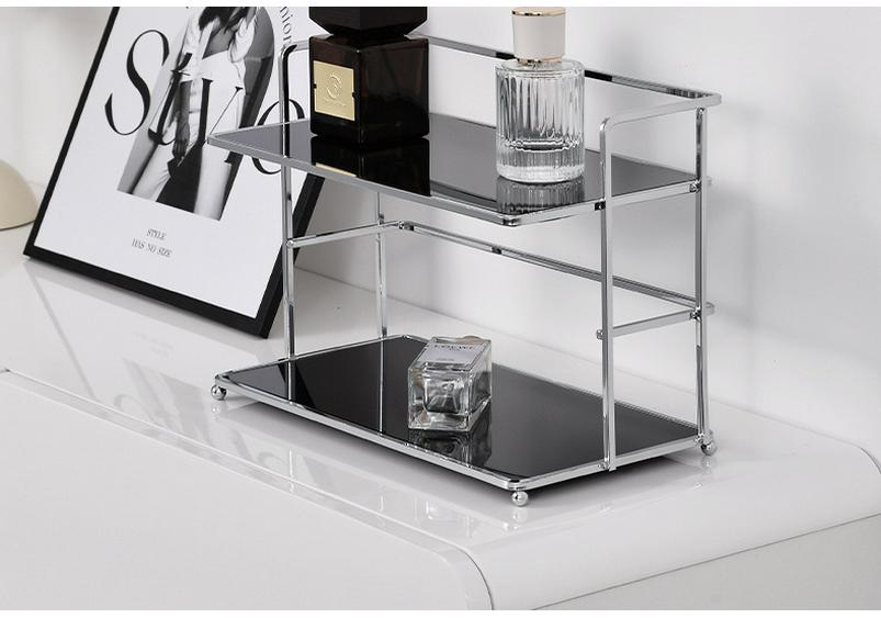 Premium Layered Acrylic Storage Rack for Cosmetics and Cups