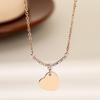 Stainless Steel V-Shape Necklace with Multiple Accessories and UV Color Printed Cross Chain