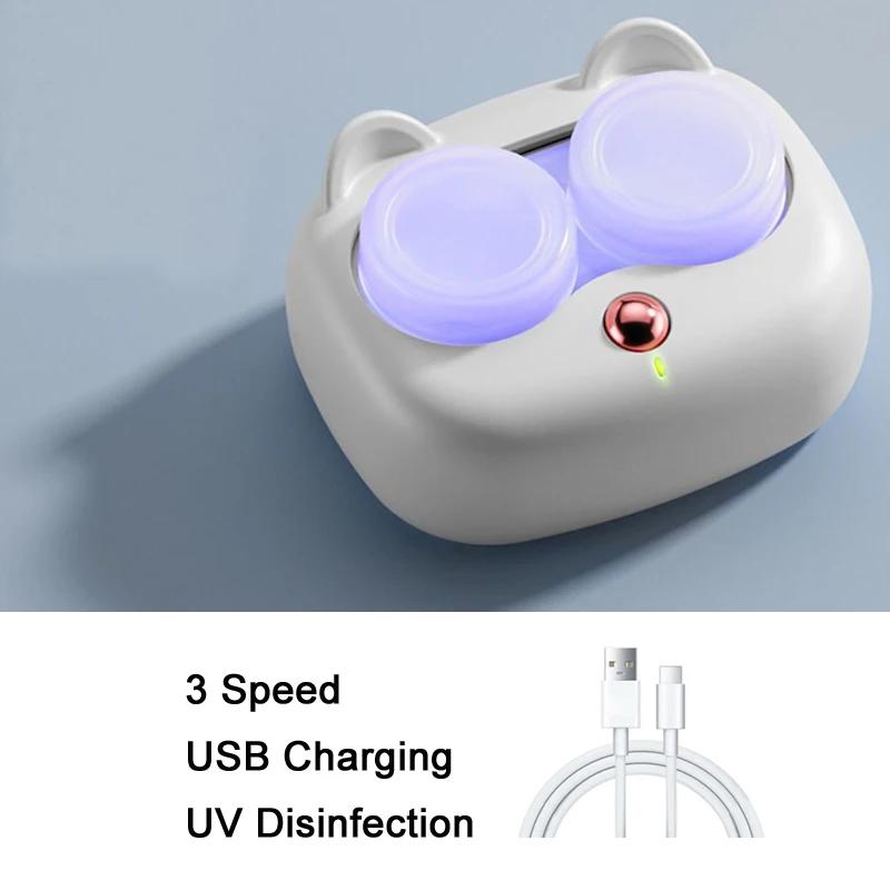 Contact Lens Cleaner Machine, Portable Ultrasonic Contact Lens Cleaner with USB Charger, Fit Disposal Soft Lens