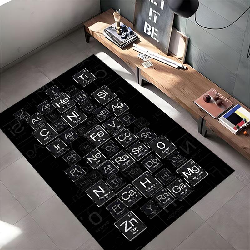 Periodic Table Design Carpet suitable as a non-slip mat for the living room or bedroom sofa