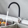 360° Rotating Flexible Hose Tap Silicone Tube Kitchen Faucet Single Handle Sink Hot and Cold Water Mixer Tap Deck Mounted