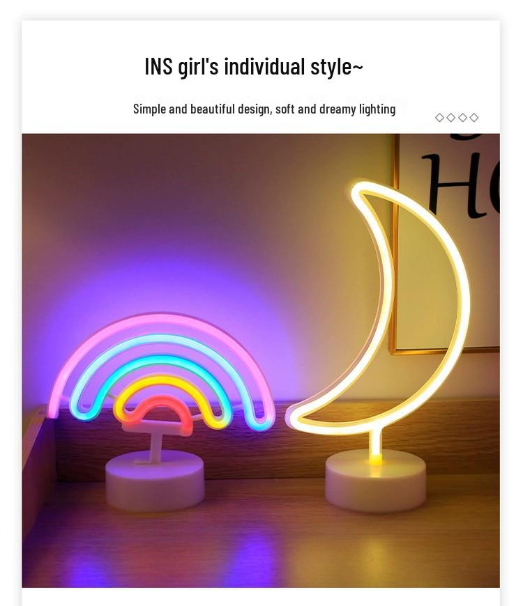 Luz de Mesa LED Neon para E-Sports e Decoração de Quarto