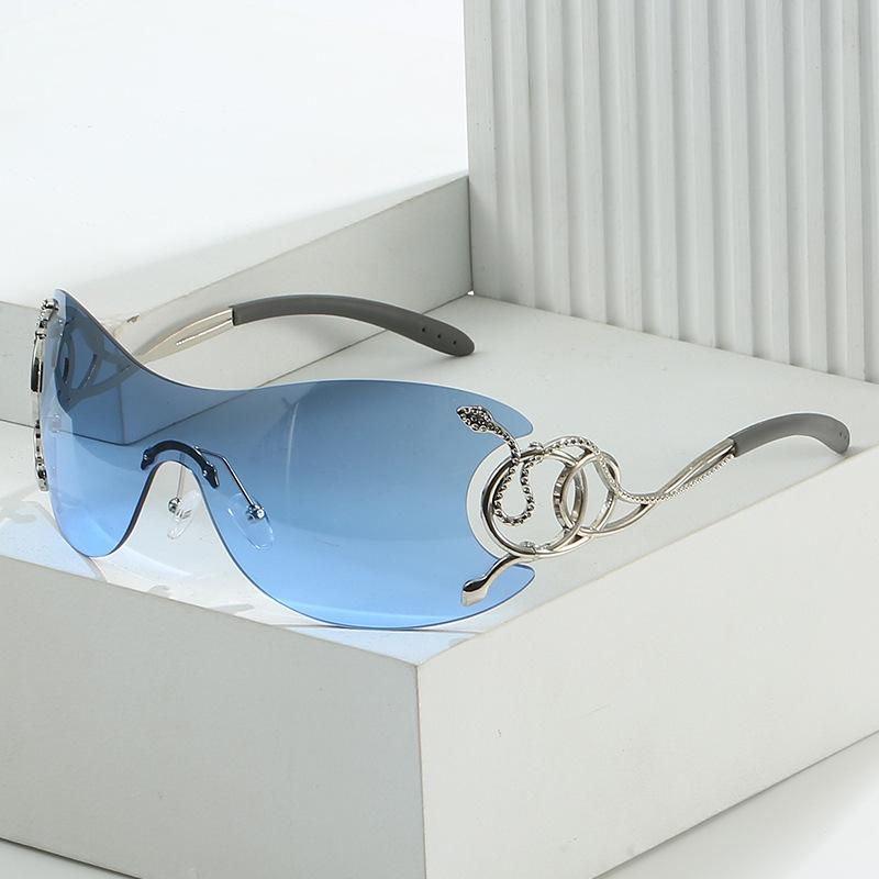 One-Piece Large-Frame Sunglasses, Personalized Y2K Cobra Snake Funny Sunglasses For Women
