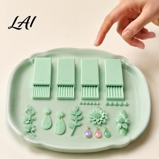 Mini Clay Mold 4Pcs/Set Gel Ball Makers Polymer Rollers 2mm 3mm 4mm 5mm Jewelry Making Supplies Sphere Shaper Nail Art Bead Rollers for 3D Flowers