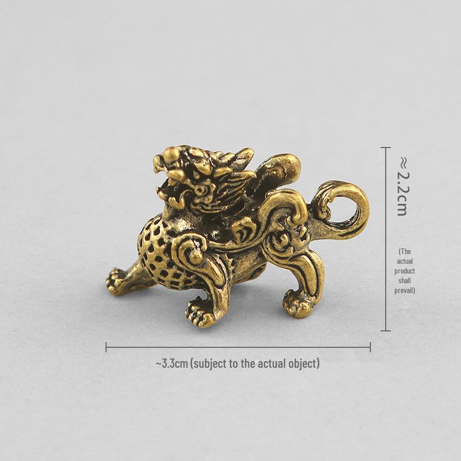 

Латунный ретро китайский брелок-подвеска Kirin