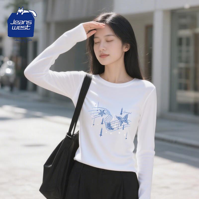 Jeanswest Women s Korean Style Long Sleeve T-Shirt 2XL