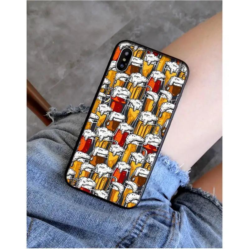 iPhone15 Pro mobile phone case Men's beer cup with foam mobile phone case is sent on behalf of others, painted and anti-drop.