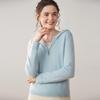 Women's Faux Two-Piece Hooded Cashmere Cardigan - Autumn/Winter Knit Outerwear Sweater
