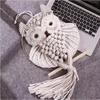 1pcs Handwoven Cotton Owl Wall Hanging | Nordic Bohemian Tapestry with Tassels Rope Decor Home Decoration Supplies