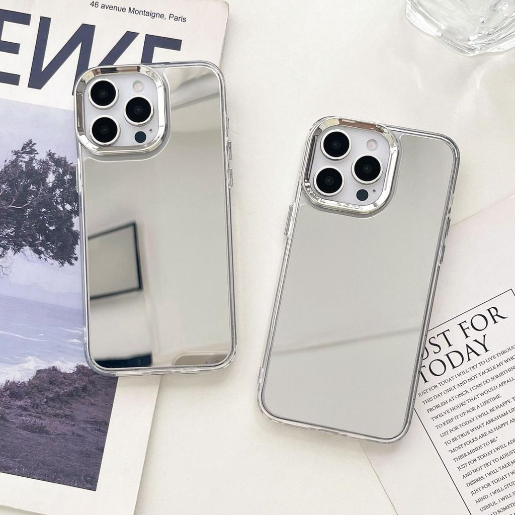 Luxusní pozlacený make-up zrcátko pouzdro na telefon pro iPhone 17 16 15 14 13 12 11 Pro Max XR X XS Pevný akrylový nárazuvzdorný kryt s nárazníkem