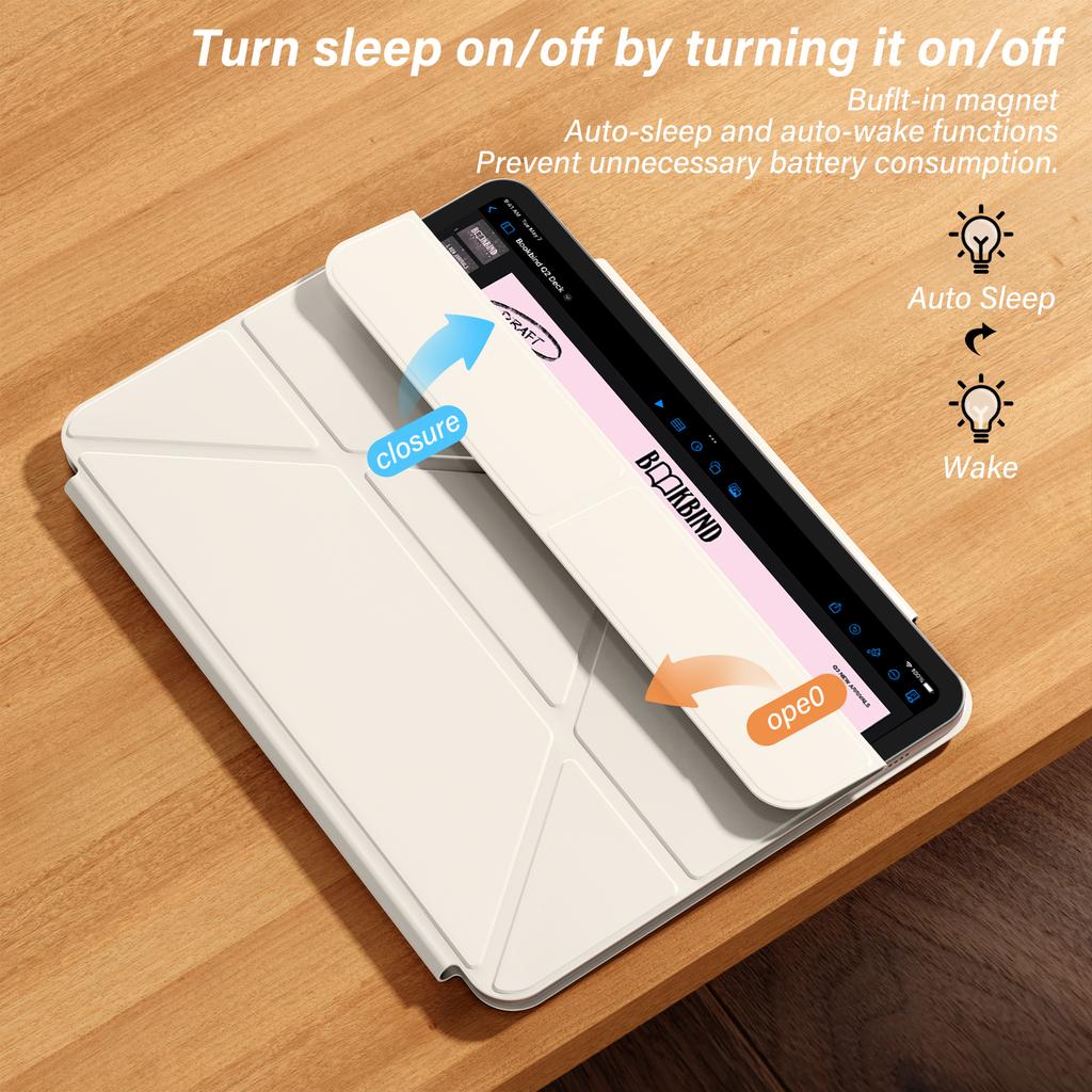 RBP Y-Shaped Folding Case Magnetic iPad A16 10/11th Gen, iPad Pro 11 13 12.9 Air 11 Air4/5 Mini 6 With Magnetic Detachable Cover