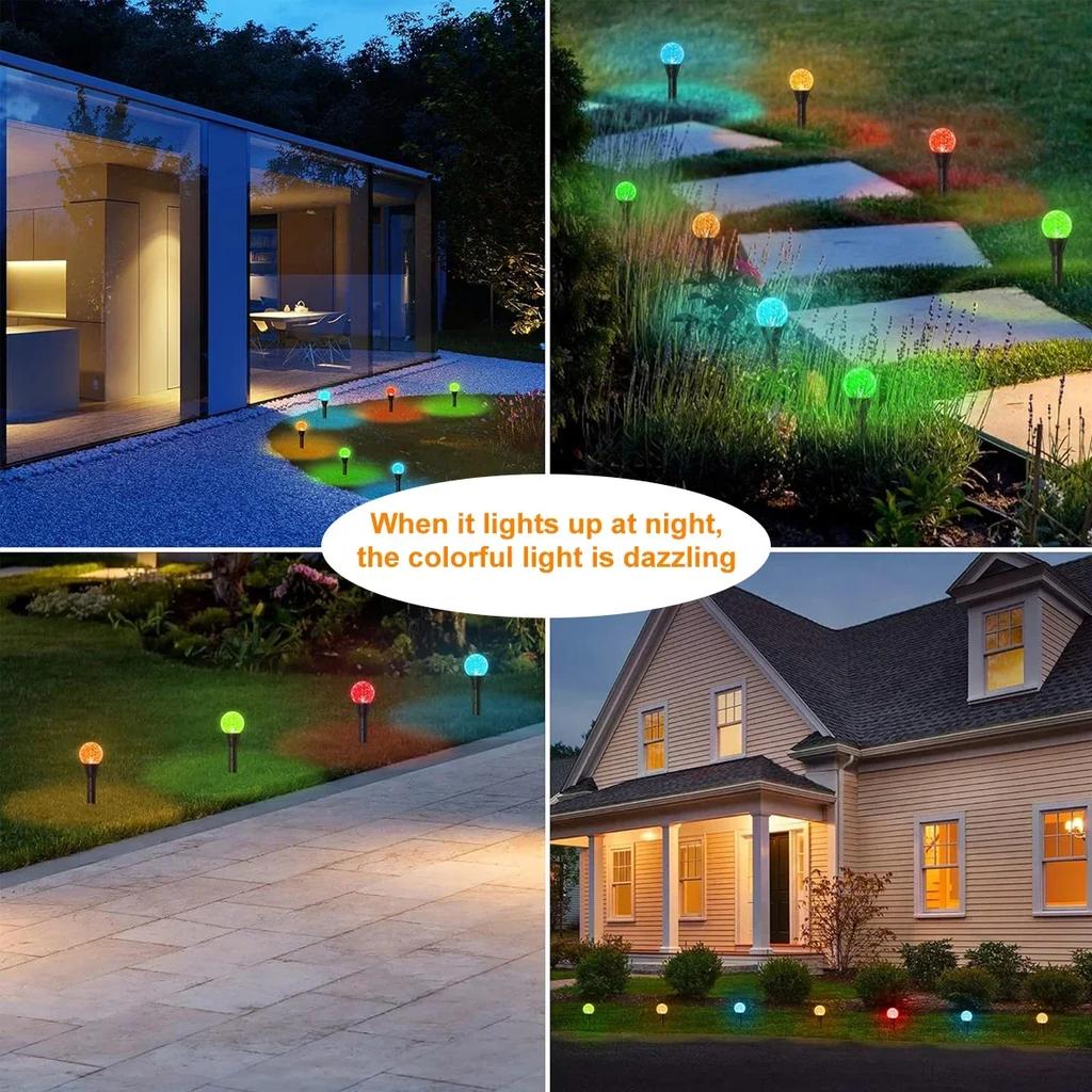 Outdoor Solar Bubbles Lawn Lamp String Set Landscape Decoration Waterproof Leds Solar-Powered Stake Lights for Garden Yard