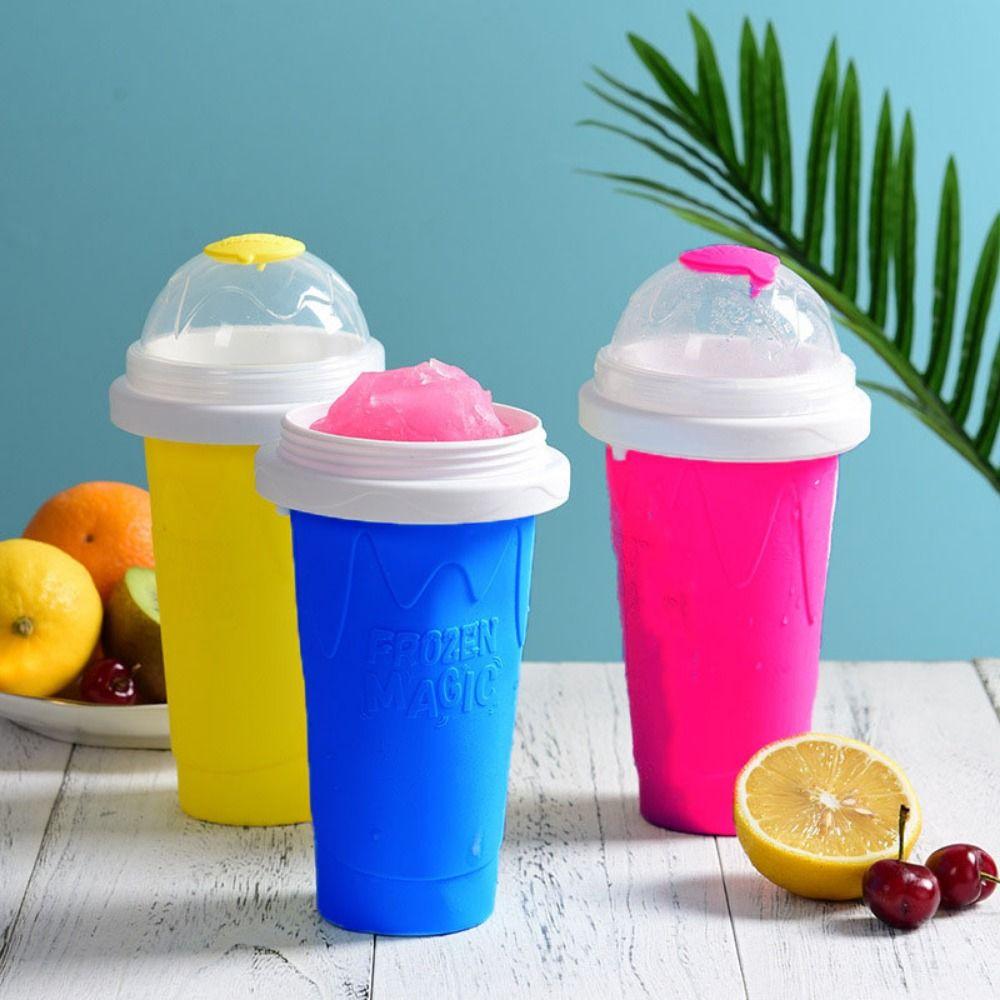 Silicone Smoothies Squeeze Cup Quick-Frozen Slushy Maker Cup Portable Ice Cream Maker Cups  Kitchen