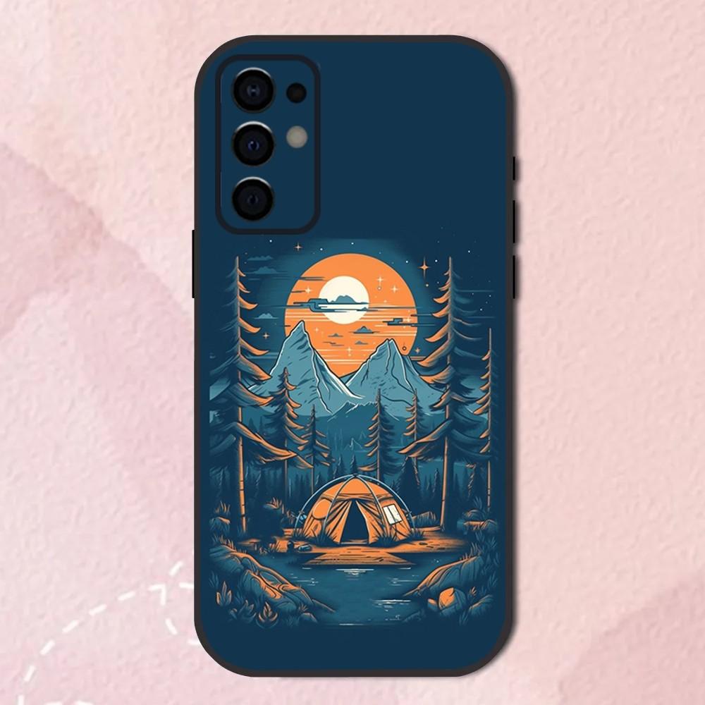 

Mountain nature outdoor camping Phone Case For Samsung S24,S21,S22,S23,S30,Ultra,S20,Plus,Fe,Lite,Note,10,9,5G Black Soft Shell Samsung S24