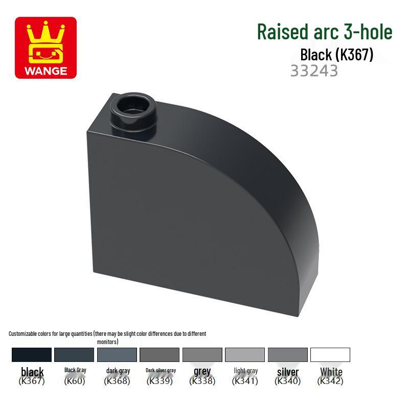 

DIY Small Particle Building Blocks - Raised Arc 3-Hole Parts (33243) Compatible with Domestic Sets 0.1kg (approx. 52 pcs)