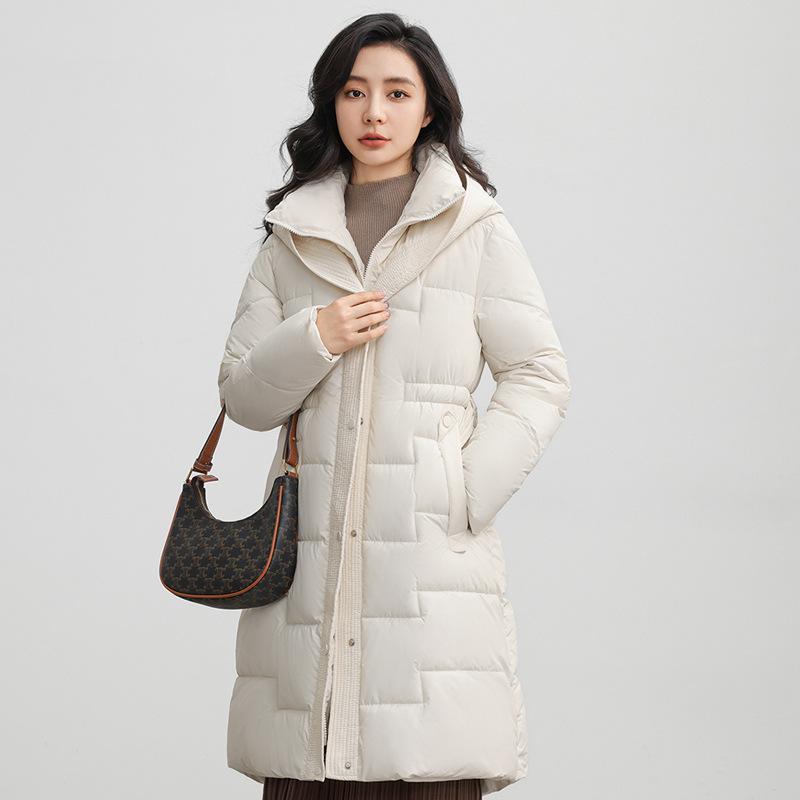Down Cotton-padded Jacket Women's Winter New Korean Version of Padded Frock Cotton-padded Jacket Art Examinee Cotton-padded Jacket Long.