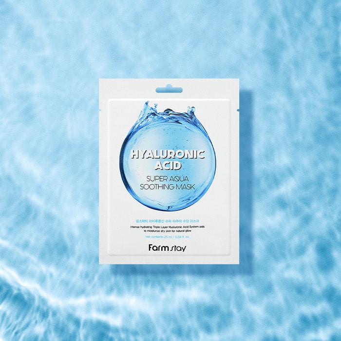 FARM STAY Kwas Hialuronowy Super Aqua Maska Kojąca 25ml (3 opcje)