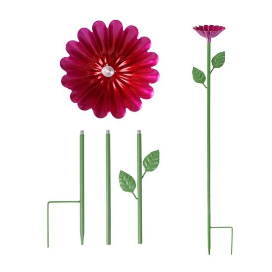 

Metal Flower Garden Stake Decorative Bee Watering Station Hummingbird Feeder Mini Bird Bath Outdoor Pollinator Drinking Bowl for Backyard Bees