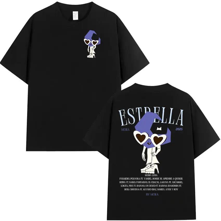 

Rapper MORA Album 2026 Merch Graphic T Shirt Men s Clothing Casual Oversized T Shirts Unisex Fashion High Quality T-shirt Summer 4XL