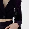 Chain Tassel Planet Suit Pin Brooch Single-Stitched Corsage Mourning Brooch