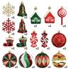 40pcs Plastic Electroplated Hanging Balls Set Christmas Tree Pendants  Holiday Party Ornament