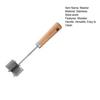Stainless Steel Meat Masher with 6 Sharp Blades Wooden Handle Ground Beef Chopper Tool for Burger Potato Vegetable Mashing Kitchen Meat Smasher