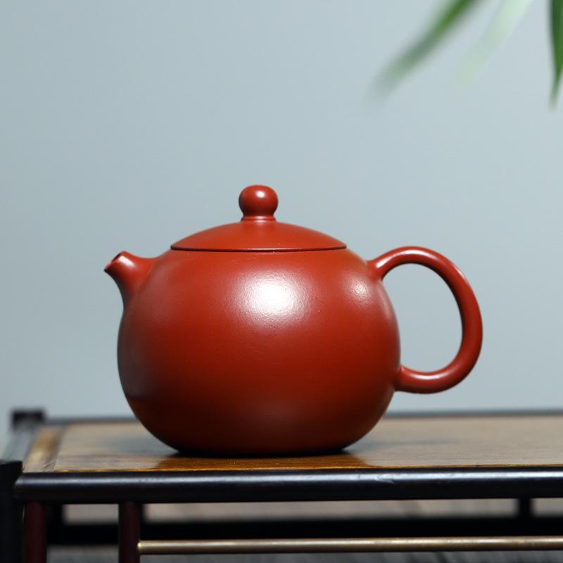Red Clay Pufferfish Little Xishi Teapot 180ml - Kung Fu Tea Set with Gift Engraving.