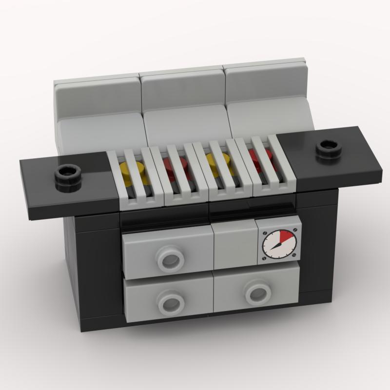 MOC Small Modern Home Particle Sofa TV Cabinet Interior Decoration Furniture DIY Building Blocks